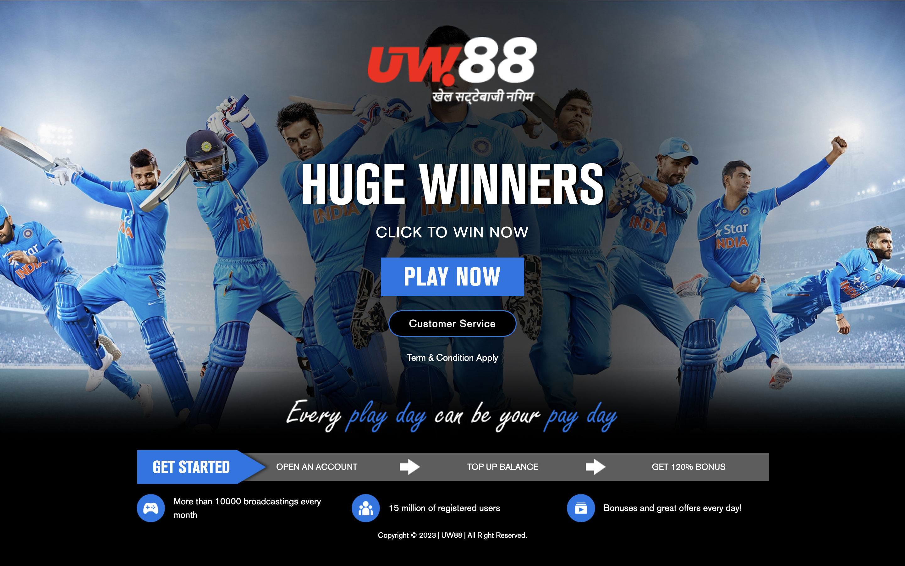 UW88 India Banner